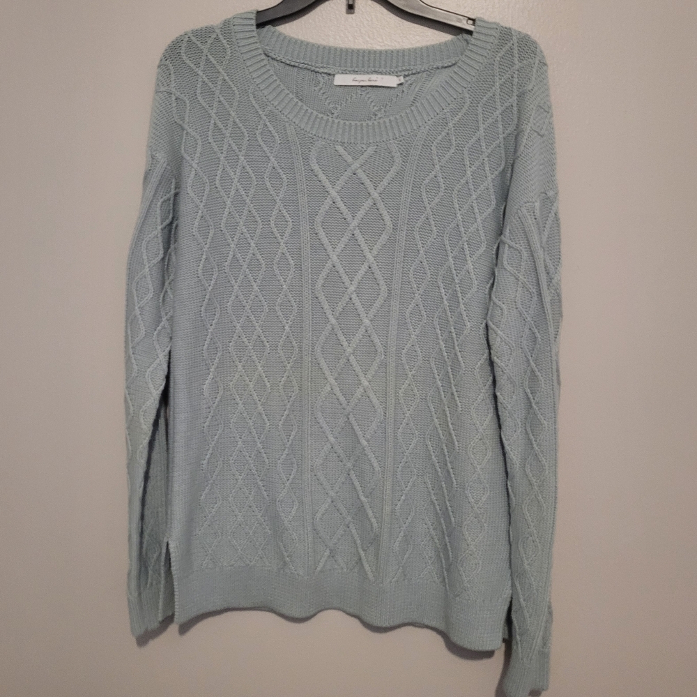 Harper Lane Open Back Cable Knit Sweater